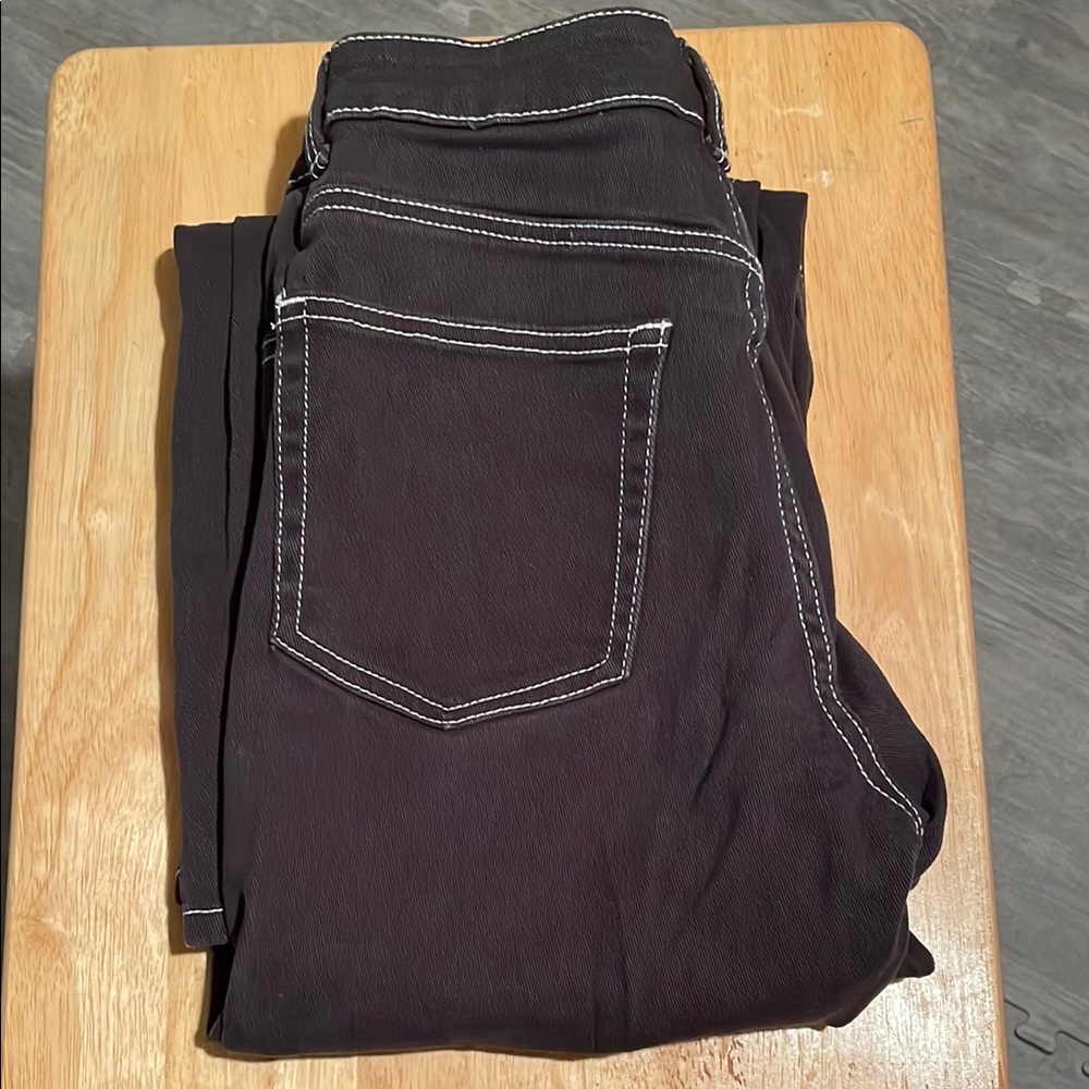 H&M Black Classic Denim Jeans with Contrast Stitching